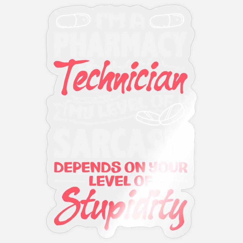 Apotheker Pharmazeutisch-technischer - Sticker Größe S (10 x 10 cm) - Transparent glänzend