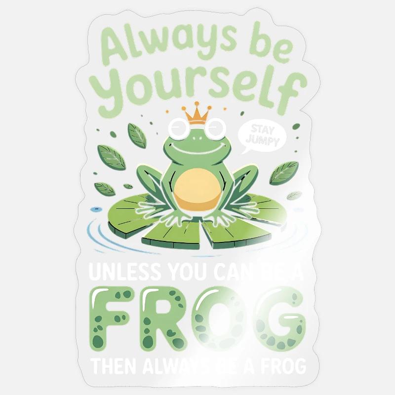 Sei immer du selbst, es sei denn, du kannst ein Frosch sein Sticker Größe S (10 x 10 cm)
