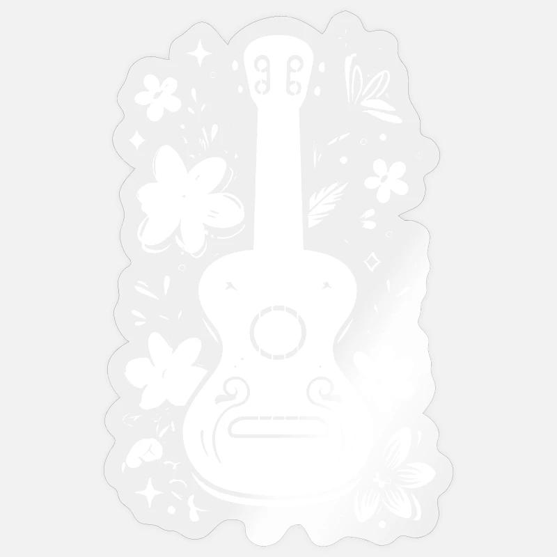 Graphismes Ukulélé Sticker taille S (10 x 10 cm)