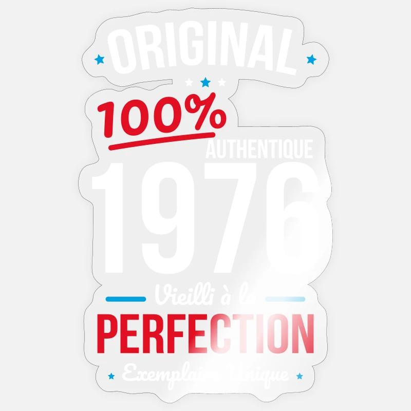 1976 – Original – Unique copy - Sticker size S (10 x 10 cm) - transparent glossy
