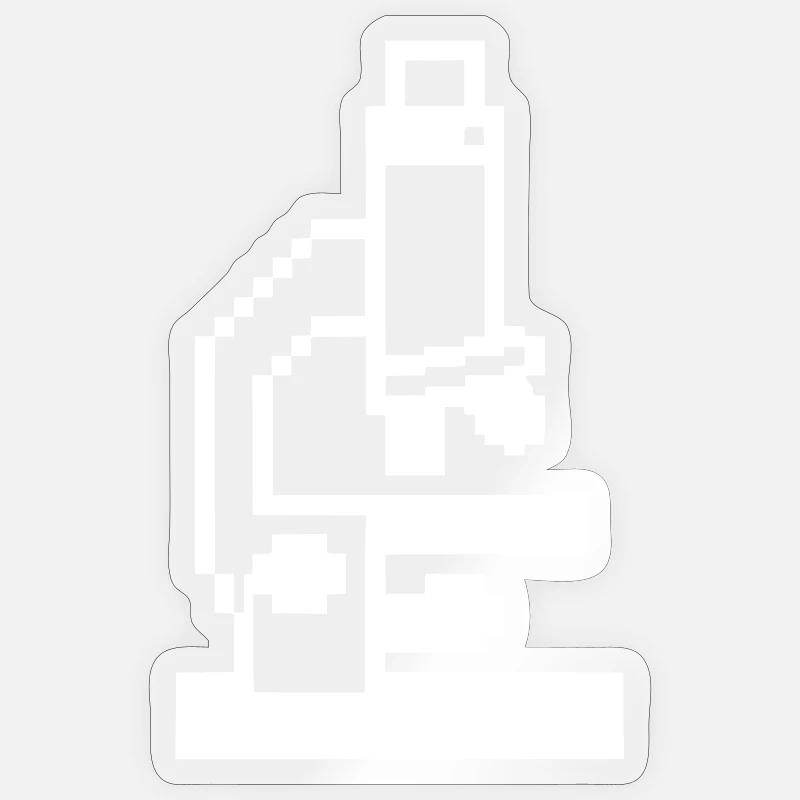 Laboratoire de microscope à pixels 8 bits Sticker taille S (10 x 10 cm)