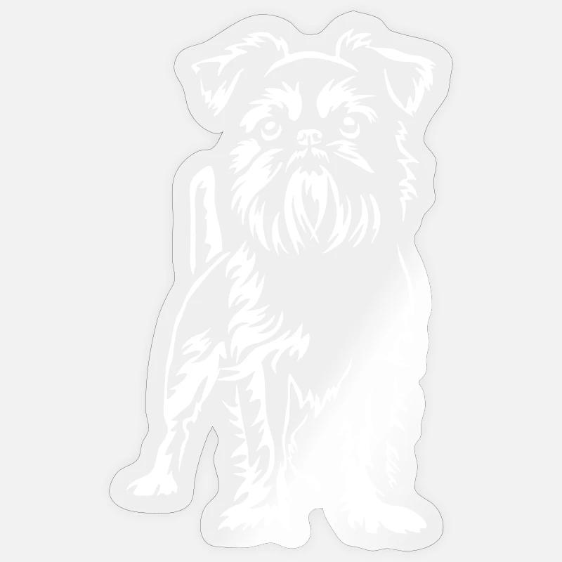 Brussels Griffon "Black Edition" - Sticker size S (10 x 10 cm) - transparent glossy