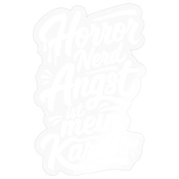 Horror Nerd Filmabend Comic Szene - Sticker Größe S (10 x 10 cm) - Transparent glänzend - Vorne