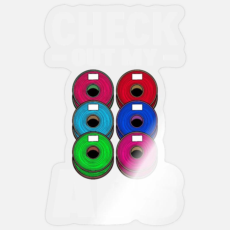 Regardez mon filament d’impression 3D amusant en ABS - Sticker taille S (10 x 10 cm) - brillant transparent