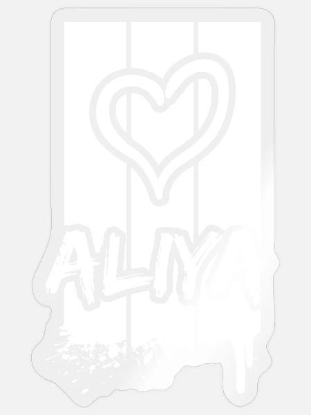 Aliya - Sticker Größe S (10 x 10 cm) - Transparent glänzend