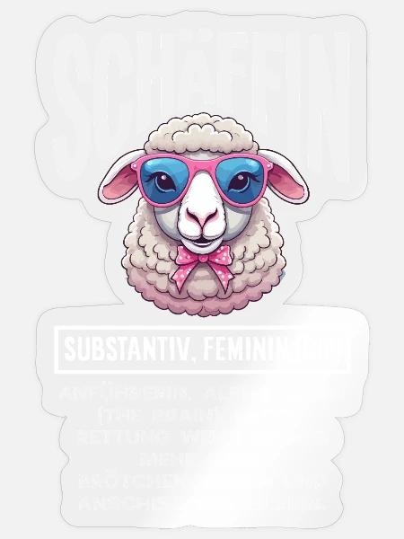 Schäffin Definition Lustiger Spruch Chef - Sticker Größe S (10 x 10 cm) - Transparent glänzend