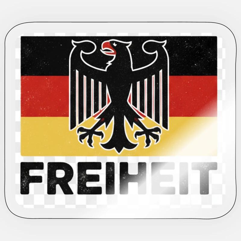 Liberty Flag with Eagle - Sticker size S (10 x 10 cm) - transparent glossy