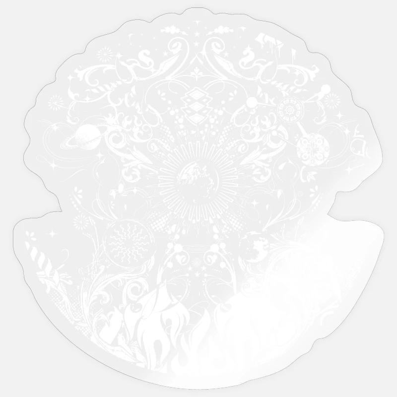 Die vier Elemente - Sticker Größe S (10 x 10 cm) - Transparent glänzend