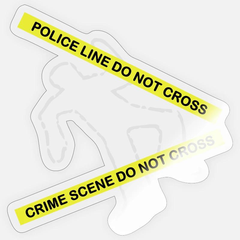 Crime scene set Sticker size S (10 x 10 cm)