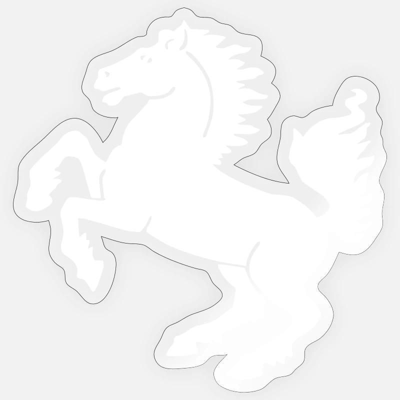 Stuttgart - Stuttgarter Ross - Sticker Größe S (10 x 10 cm) - Transparent glänzend