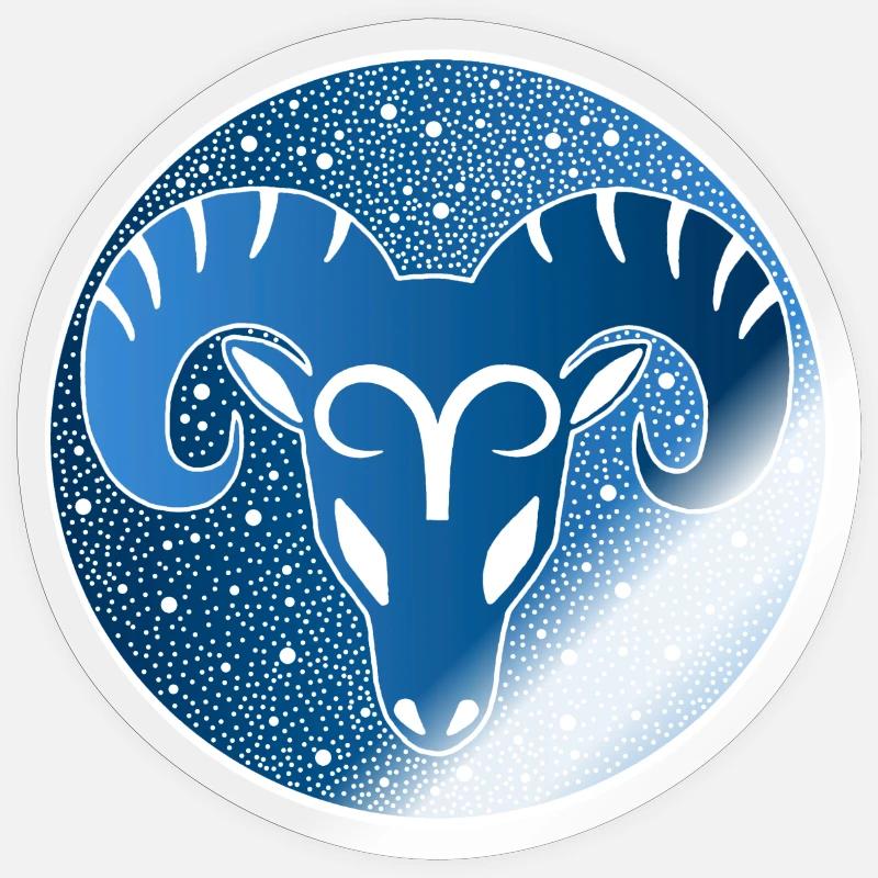 Sternzeichen: Widder Sticker Größe S (10 x 10 cm)