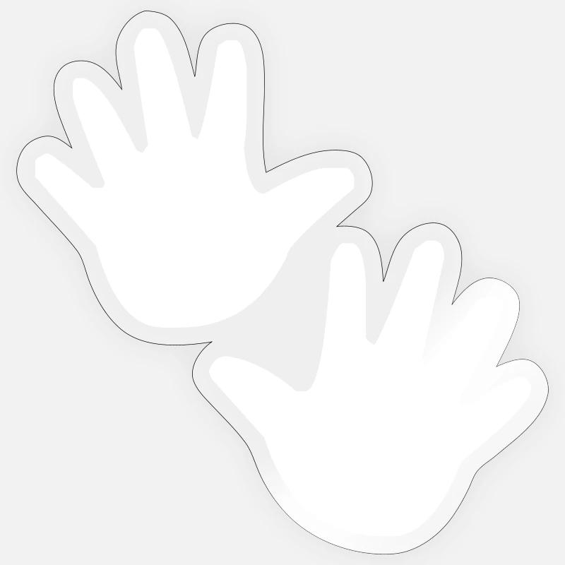 Hand Hände Kind Kinder - Sticker Größe S (10 x 10 cm) - Transparent glänzend