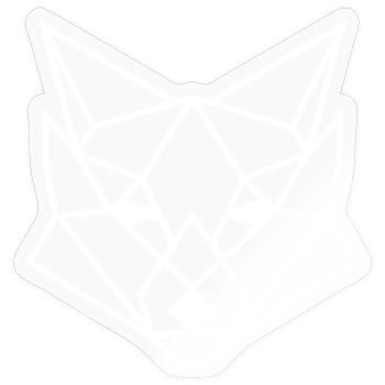 Geometrischer Fuchs Poly Geschenk Idee Polygon - Sticker Größe S (10 x 10 cm) - Transparent glänzend - Vorne