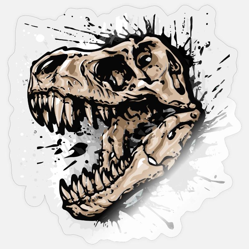 Trex / T-Rex Dinosaur - Sticker size S (10 x 10 cm) - transparent glossy