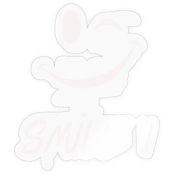 Smile - Sticker Größe S (10 x 10 cm) - Transparent glänzend - Vorne
