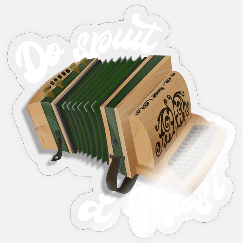Harmonica - Do spuit d’Musi | ZiachON ! - Sticker taille S (10 x 10 cm) - brillant transparent