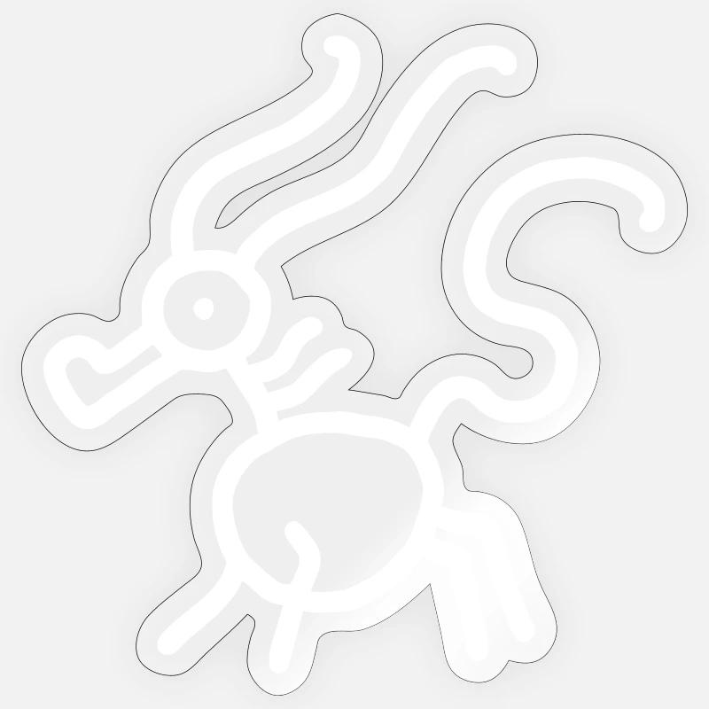 Drache Minimal - Sticker Größe S (10 x 10 cm) - Transparent glänzend