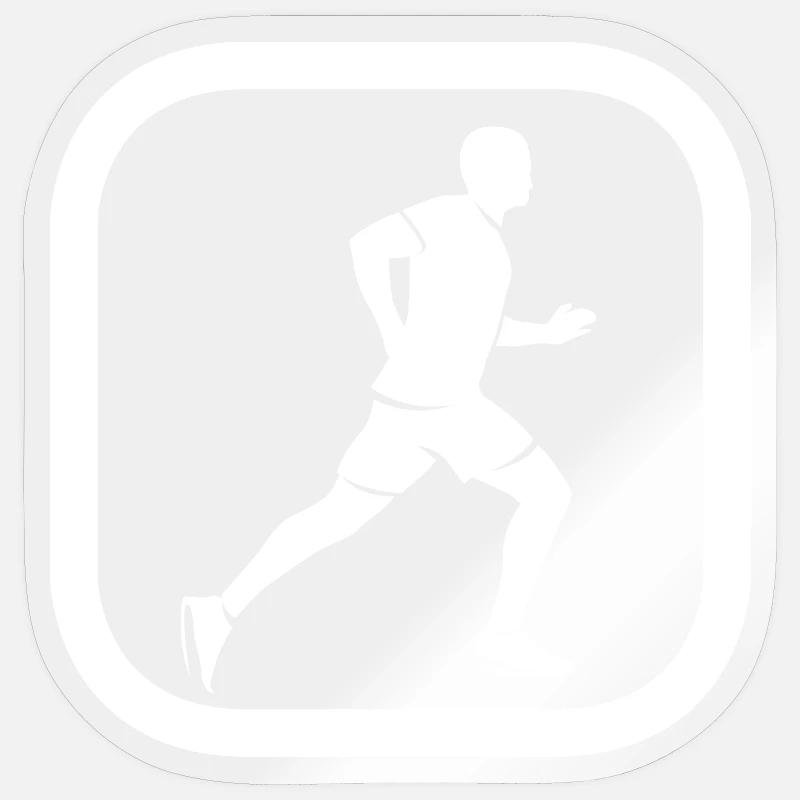 Run Runner Logo Run Runner Icône vectorielle graphique Sticker taille S (10 x 10 cm)