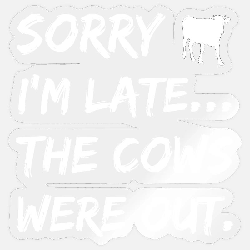 Cow Cows - Sticker size S (10 x 10 cm) - transparent glossy