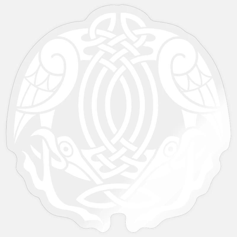 White Celtic eagle Sticker size S (10 x 10 cm)