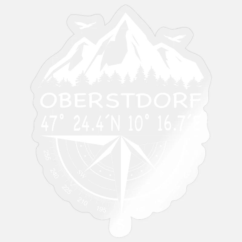 Oberstdorf - Sticker Größe S (10 x 10 cm) - Transparent glänzend
