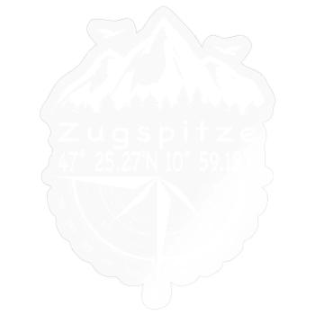 Zugspitze - Sticker Größe S (10 x 10 cm) - Transparent glänzend - Vorne