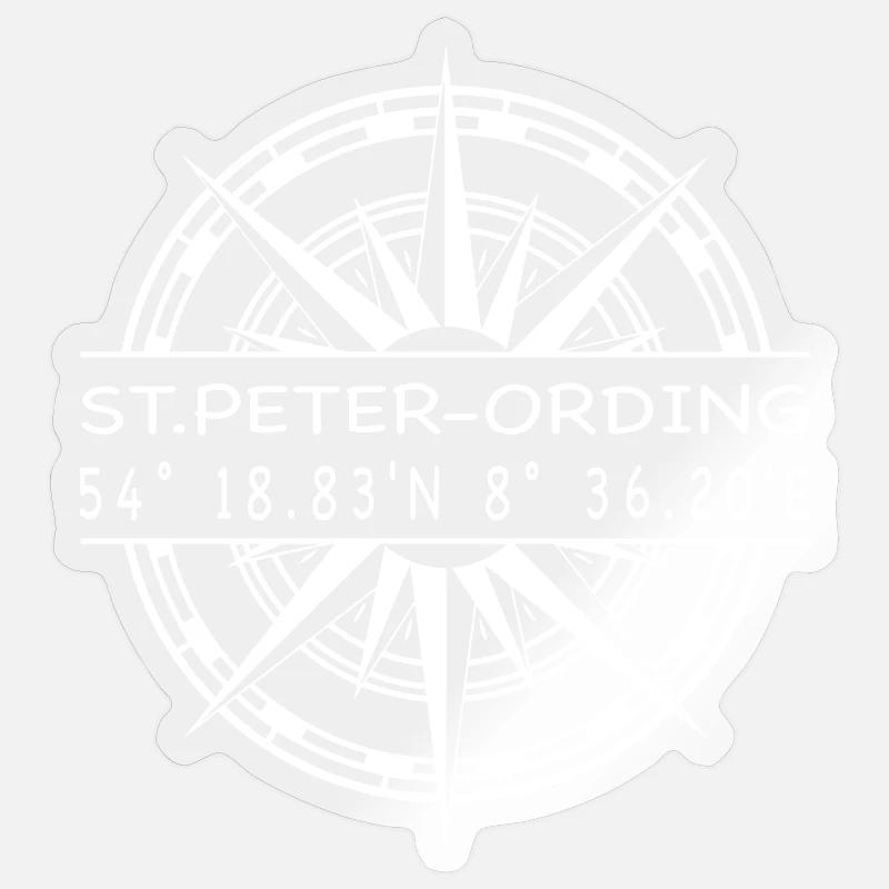 St Peter Ording Sticker Größe S (10 x 10 cm)