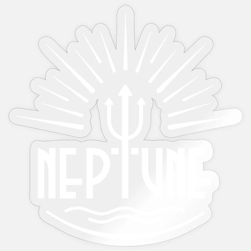 Neptune - Sticker Größe S (10 x 10 cm) - Transparent glänzend