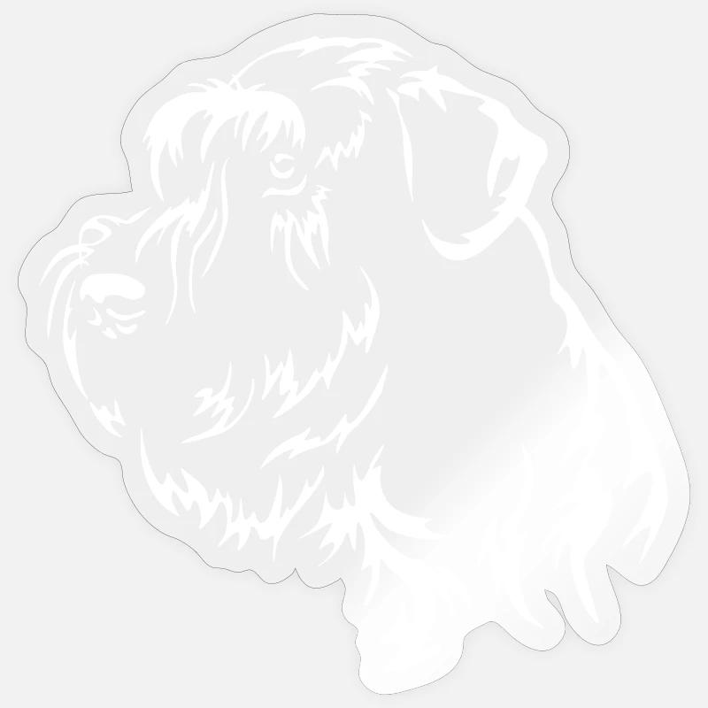 Riesenschnauzer Kopf "Black Edition" - Sticker Größe S (10 x 10 cm) - Transparent glänzend