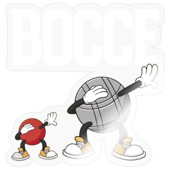 Dabbing Bocce Ball with Jack Bocci Dab Game Bocce - Sticker size S (10 x 10 cm) - transparent glossy - Front