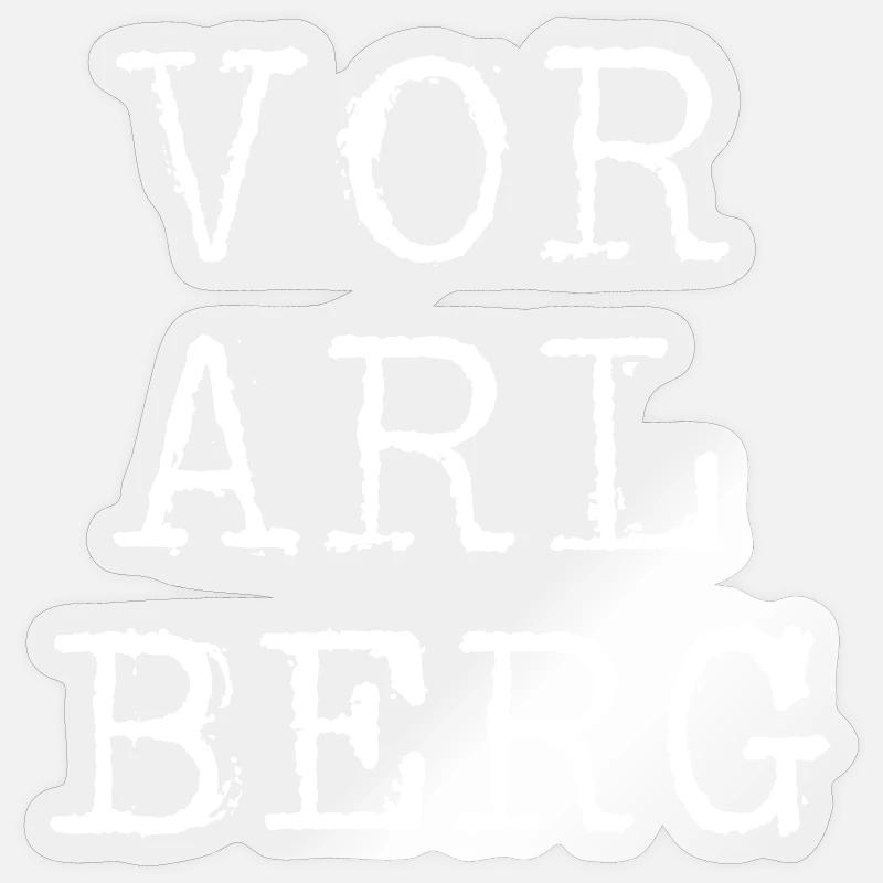 Vorarlberg - Sticker taille S (10 x 10 cm) - brillant transparent