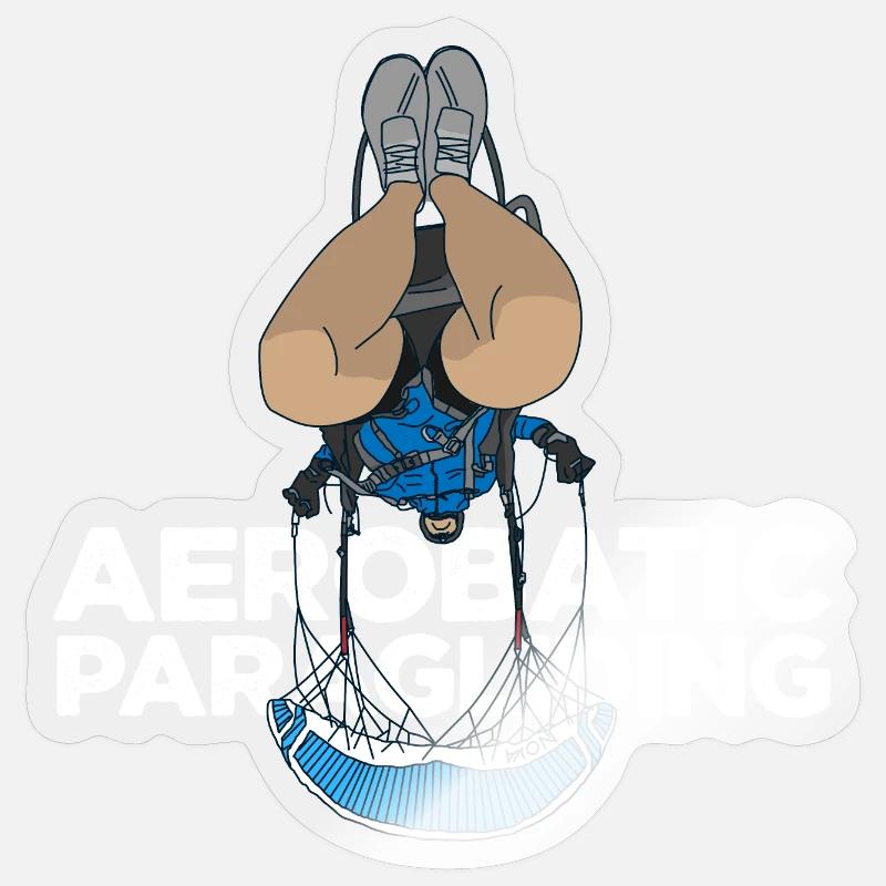 Voltige Parapente Infinity Tumbling - Sticker taille S (10 x 10 cm) - brillant transparent