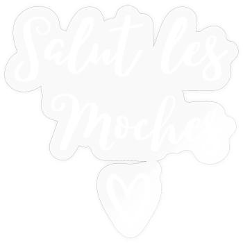 femme humour, meilleure amie, meilleure copines - Sticker taille S (10 x 10 cm) - brillant transparent - Devant