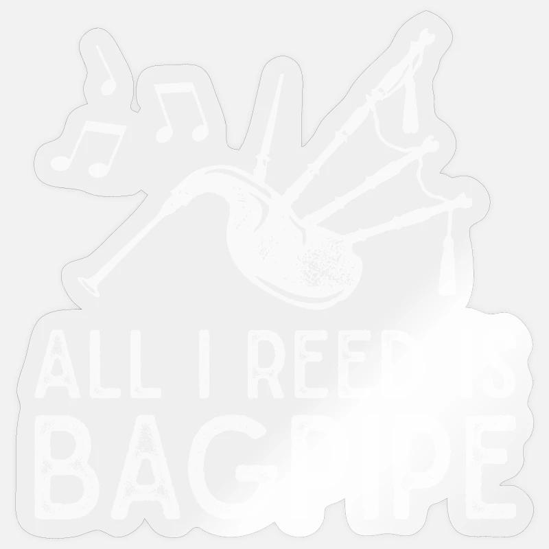 Cornemuse Instrument de musique Cornemuse Sticker taille S (10 x 10 cm)