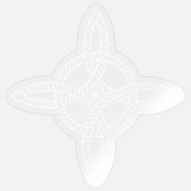 Witch's knot with star - Sticker size S (10 x 10 cm) - transparent glossy