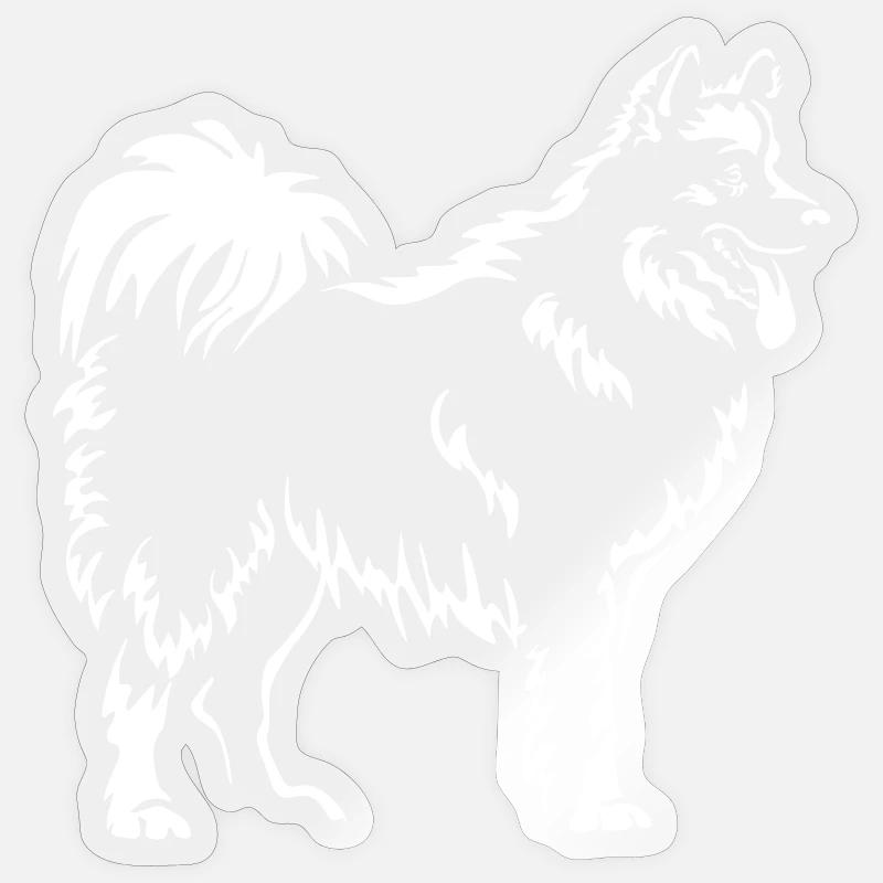 Samojede "Black Edition" - Sticker Größe S (10 x 10 cm) - Transparent glänzend