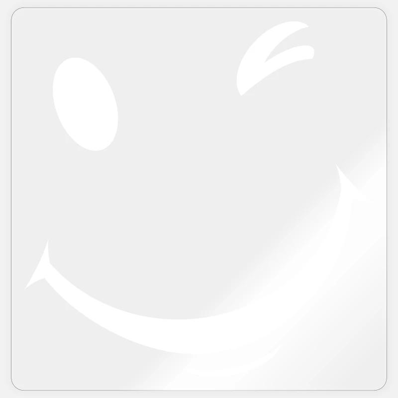Expression de clin d’œil blanc Sticker taille S (10 x 10 cm)
