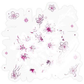 Kirschblüten Sakura Frühling - Sticker Größe S (10 x 10 cm) - Transparent glänzend - Vorne