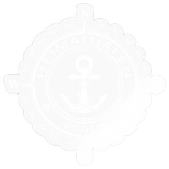 Heimathafen Rügen - Sticker Größe S (10 x 10 cm) - Transparent glänzend - Vorne