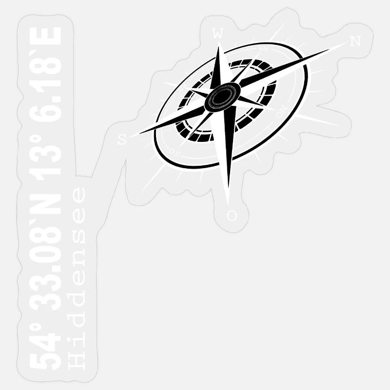 Hiddensee - Sticker Größe S (10 x 10 cm) - Transparent glänzend