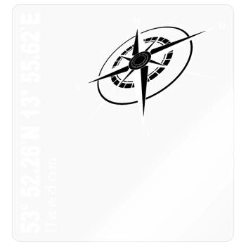 Usedom - Sticker Größe S (10 x 10 cm) - Transparent glänzend - Vorne