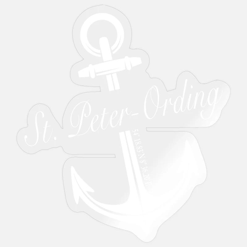 St. Peter-Ording - Sticker Größe S (10 x 10 cm) - Transparent glänzend