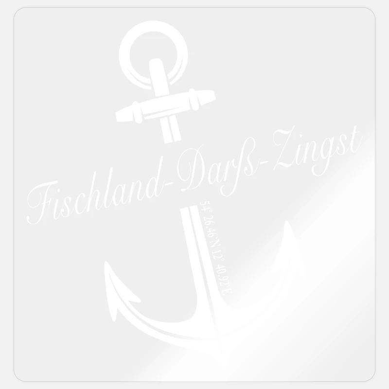 Fischland Darß Zingst - Sticker Größe S (10 x 10 cm) - Transparent glänzend