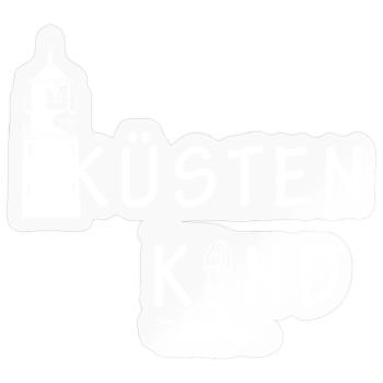 Küstenkind - Sticker Größe S (10 x 10 cm) - Transparent glänzend - Vorne