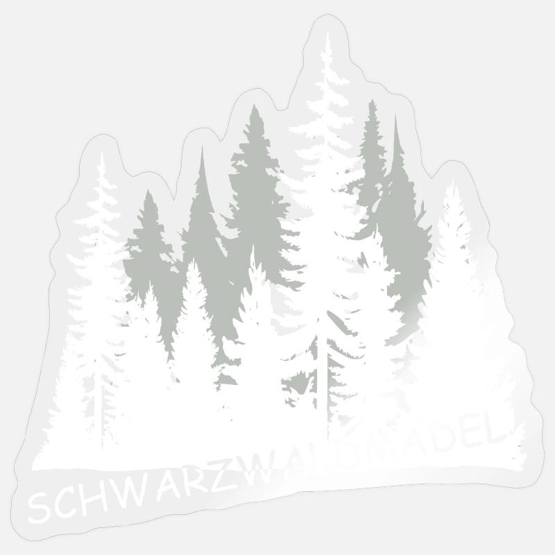 Schwarzwaldmädel - Sticker Größe S (10 x 10 cm) - Transparent glänzend