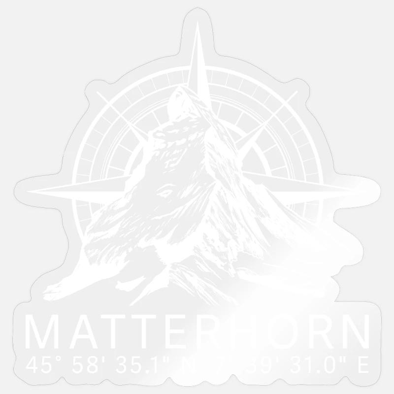 Matterhorn - Sticker Größe S (10 x 10 cm) - Transparent glänzend