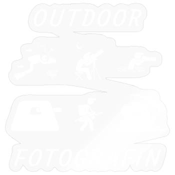 Outdoor Fotografin - Sticker Größe S (10 x 10 cm) - Transparent glänzend - Vorne