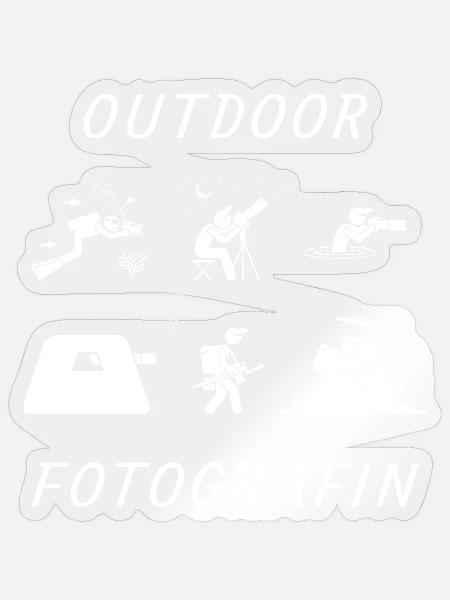 Outdoor Fotografin - Sticker Größe S (10 x 10 cm) - Transparent glänzend