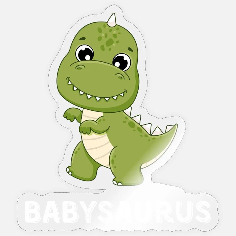 Babysaurus - Sticker Größe S (10 x 10 cm) - Transparent glänzend