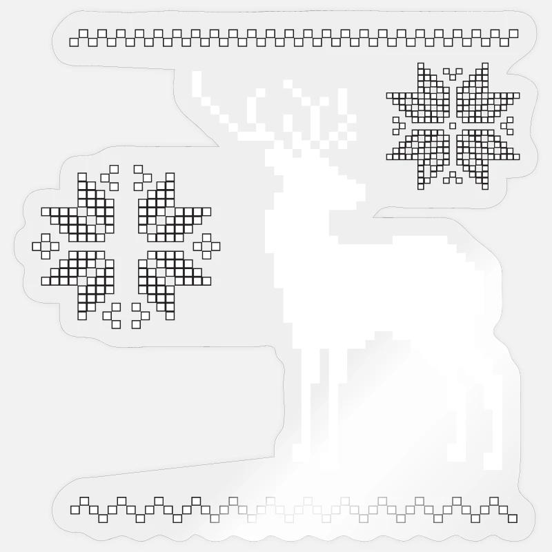 Reindeer - Sticker size S (10 x 10 cm) - transparent glossy